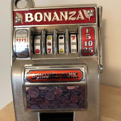 Vintage Bonanza Slot Machine Bank
