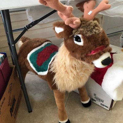 Large stuffed reindeer 