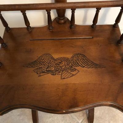 Early American Lamp Table w/Eagle design