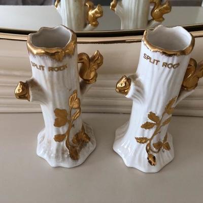 Unique Gold-trimmed vases