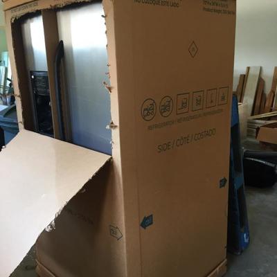 New GE Stainless Side by Side Refrigerator