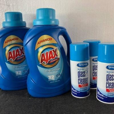 Lot of Mix Ajax Detergent & Glass Cleaner