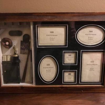 Baseball Shadow Box Wood Frame with Matte (Multipl ...