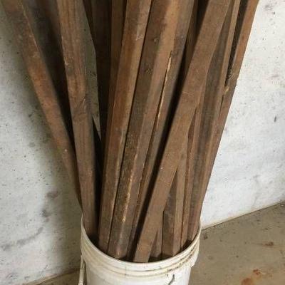 Wood pieces stakes for garden or projects