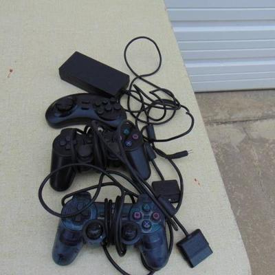 Playstation Cords and 2 controllers