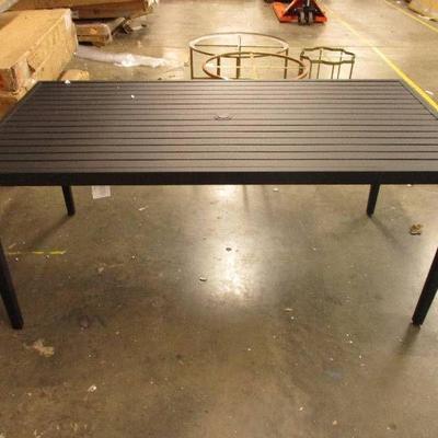 Black Metal Outdoor Dining Table