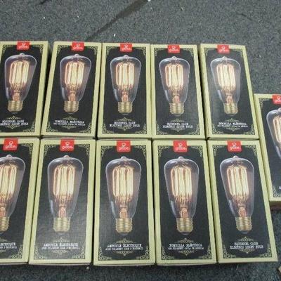 LOT of 11 Squirrel Cage EDISON Bulbs