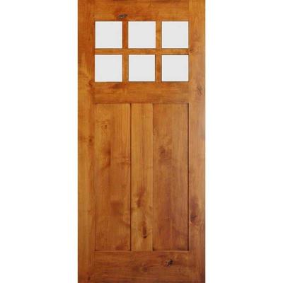 36 in. x 80 in. Craftsman 2-Panel 6-Lite Clear Low ...