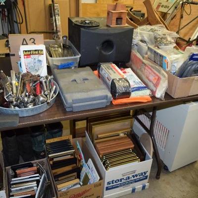 Picture Frames, Tools, Garage Items