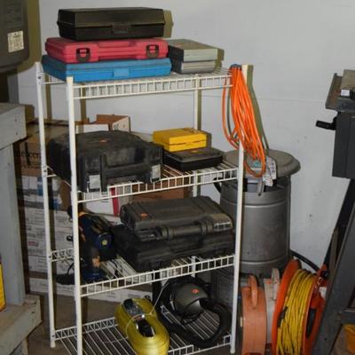 Shelving, Tools in Cases, Extension Cords