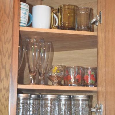 Cups, Stemware, Glass Jars