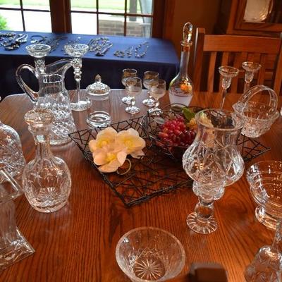 Glass Decanters, Pitcher, Candy Dishes, Stemware