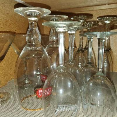 Clear Glass Wine Glass Lot