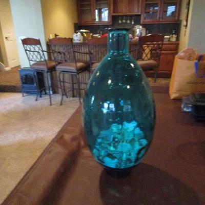 Aqua Blue  Turquoise Vase