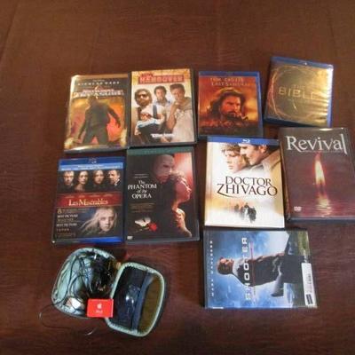 DVD Lot and Ipod Heaphones Case Lot