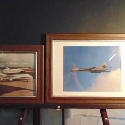 Framed Space Shuttle, framed Fighter plane