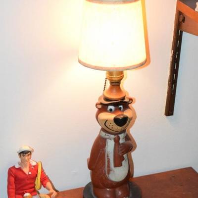 Yogi Bear Lamp & Gilligan Figurine