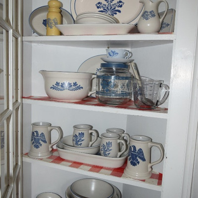 Pfaltzgraff Dishes & Display Cabinet