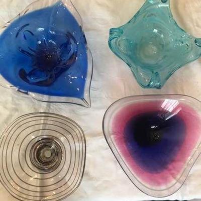 Four Art Glass Bowls