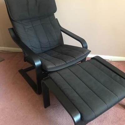 IKEA Chair and Foot Rest