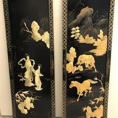 Two Asian Art Panels
