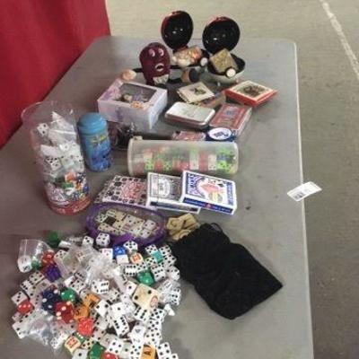 Large Lot of Dice and Playing Cards