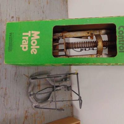 Pair of Mole Traps - One New in Box