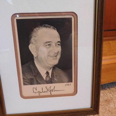 1963 Autographed Photo of President Johnson