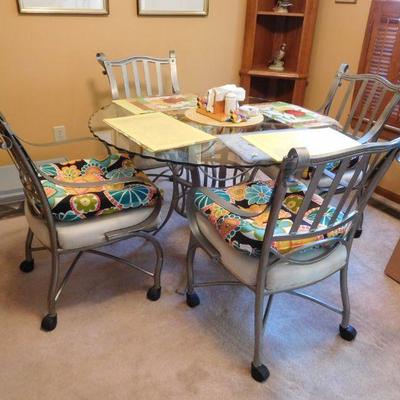 Glass Top Table and Chairs