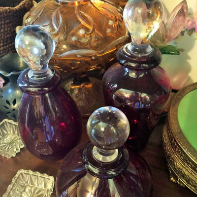 Vintage Decanters and Stoppers 