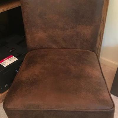 Faux leather chair $55