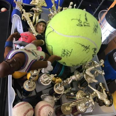 Ball signed by Venus and Serena Williams $250