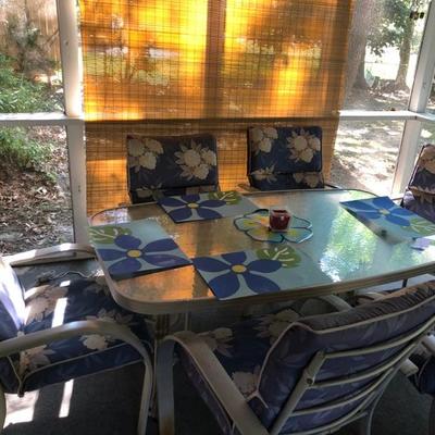 Table and six chairs $95