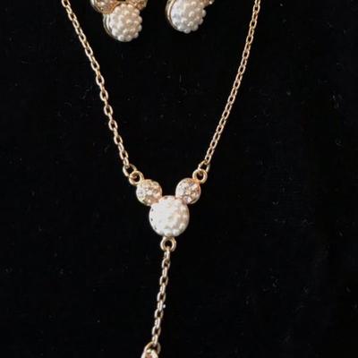 Mickey Mouse necklace and earrings