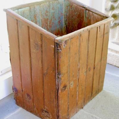 Antique pine box with original paint