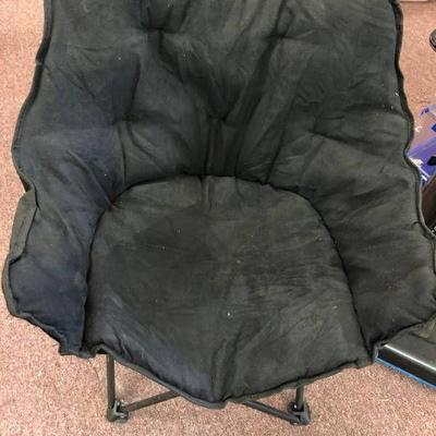 Black Plush Fold Up Chair