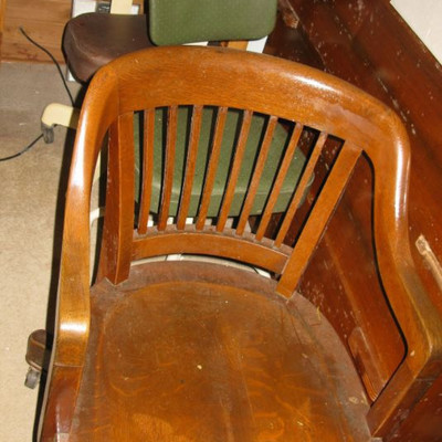 vintage wood office chair   BUY IT NOW  55.00