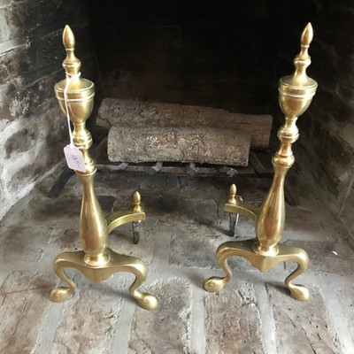 Brass andirons $129