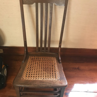 Caned rocking chair $65