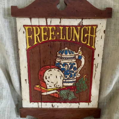 #Vintage Wood Wall Decor-Free Lunch