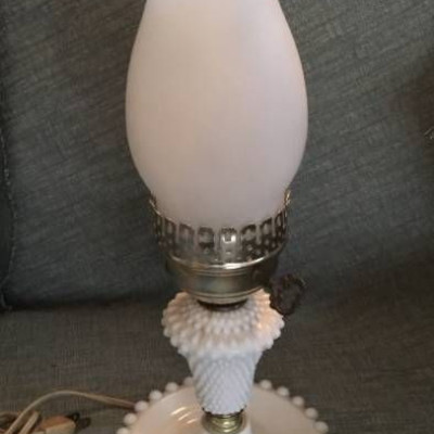 16 Vintage Milk Glass lamp