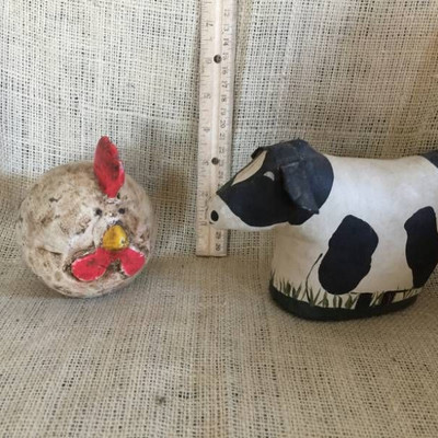 Farmhouse Country Decor--Chicken and Cow