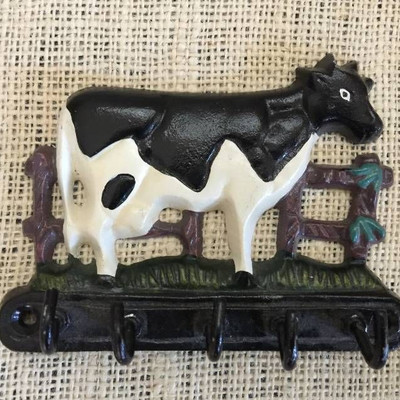 Cast Iron Wall Hook--Country Farm Cow