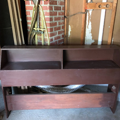 Full headboard w/built in bookcase and metal bed frame $22.50
