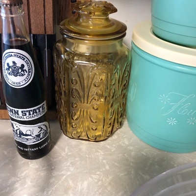 Amber glass canister $2.50