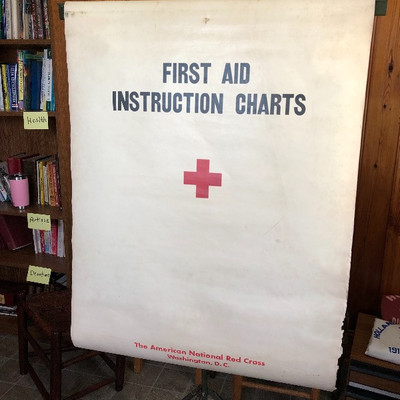 1953 American Red Cross First Aid Instruction Charts $75