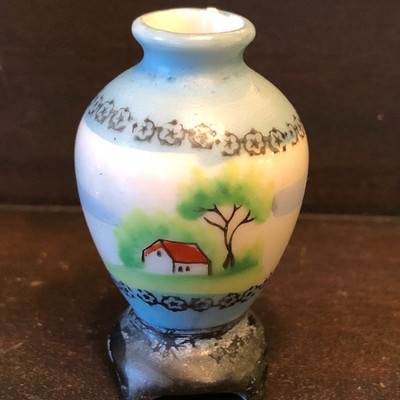 Occupied Japan mini hand painted vase  $1.50