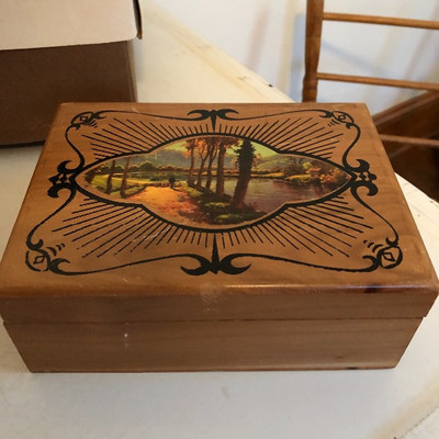 Old wooden jewelry box $2.50