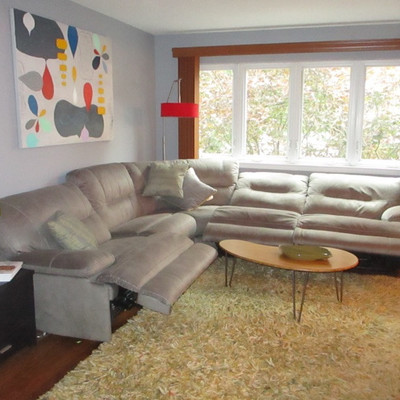 Macy's Sectional Sofa Recliner Like New Retro wall Decor  