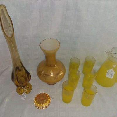 Viking Stretch Vase/Carnival Glass